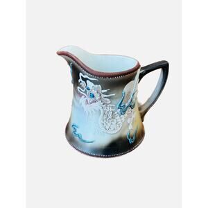 Antique Dragonware Creamer Moriyama 1920s Art Moriage Dragon Hand Painted Nippon